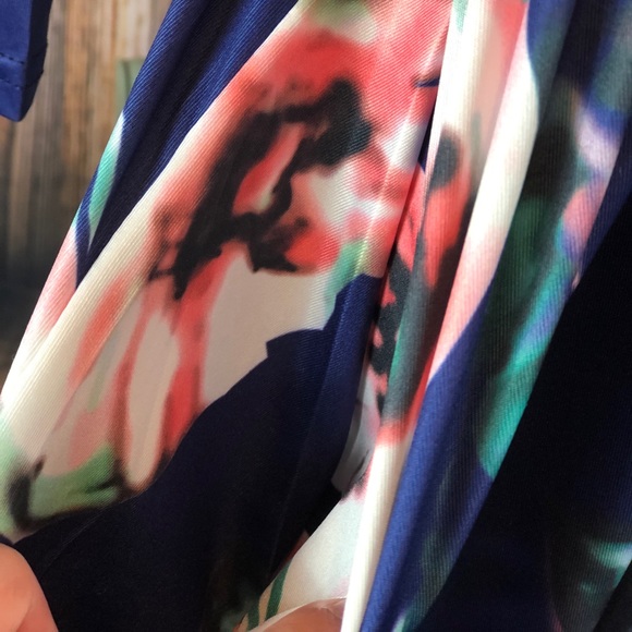 Floral Printed Maxi Dress Various Size Blue - Picture 7 of 8